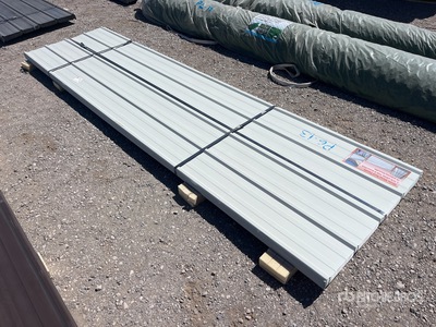 Quantity of (70) 12 ft x 3 ft White Metal Roof Panel (Unused)