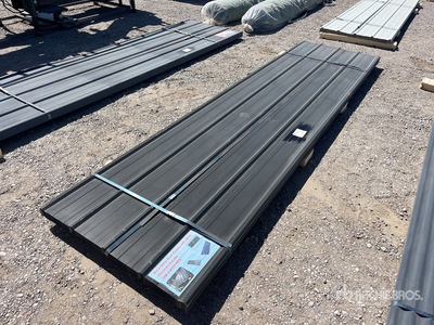 Quantity of (70) 12 ft x 3 ft Black Metal Roof Panel (Unused)