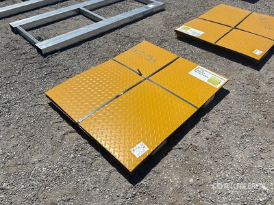 Quantity of (20) 3 ft x 4 ft Yellow Steel Diamond Plate (Unused)