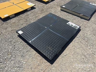 Quantity of (20) 3 ft x 4 ft Black Diamond Plate (Unused)