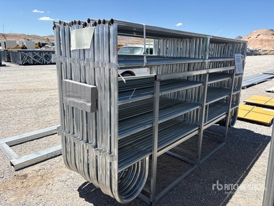 Quantity of (20) 10 ft x 5 ft Galvanized Round Tube Livestock Panel (Unused)