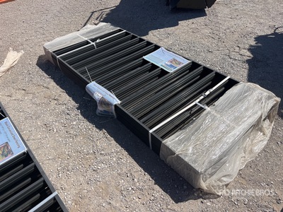 Quantity of (10) 7.9 Ft x 3.3 Ft Black Galvanized Steel fencing (Unused)