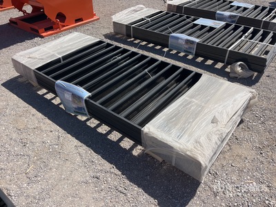 Quantity of (10) 7.9 Ft x 3.3 Ft Black Galvanized Steel fencing (Unused)