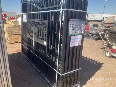 Quantity of (6) 2026 KJ K0720-6 20 ft Wrought Iron Bi-Parting Driveway Gate (Unused)