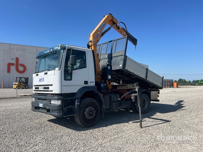 2008 Effer 110E/3S 3635 kg on 2002 Iveco EuroTech 190 4x2 Kiepwagen met kraan