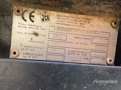 2018 JCB 8026 CTS Mini Excavator