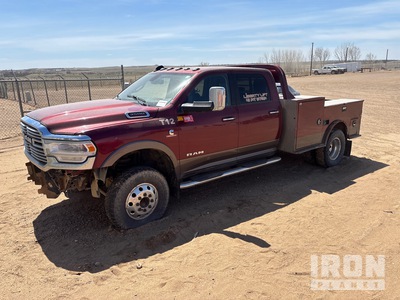 2019 Ram 3500 Laramie 4x4 Crew Cab Flatbed Truck (Inoperable)