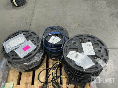 (3) Spools of Fiber Optic Cables, (3) Spools of Communication Cables