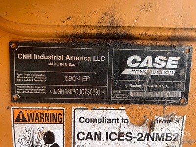 2018 Case 580N EP 4x4 Backhoe Loader
