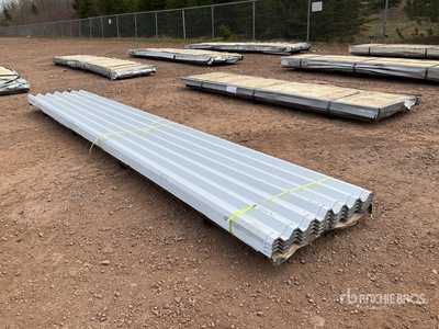 Quantity of (200) Metal Roofing, Galvanized 16' (Unused)