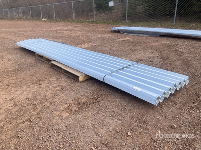 Quantity of (100) 32 in x 16 ft Metal Roofing (Unused)