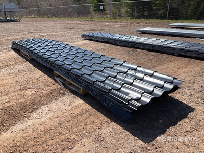 Quantity of (100) Metal Roofing,Black, 37inch x 18ft (Unused)