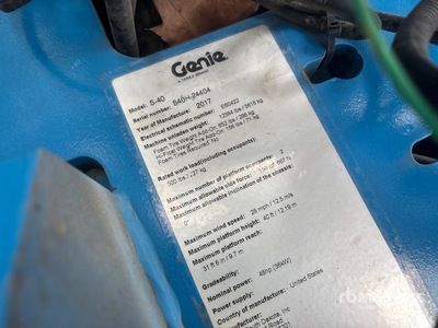 2017 Genie S40 4WD Diesel Telescopische hoogwerker