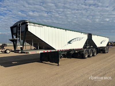 2014 Doepker 28 ft Super B-Train Pup Belly Grain Trailer