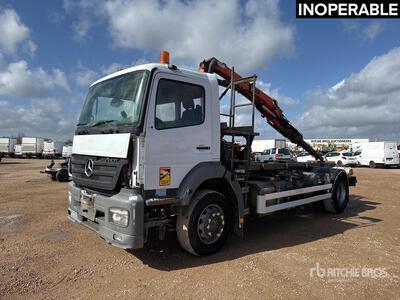 2011 Mercedes Axor 1824 4x2 Chassis Cabine Avec Grue Palfinger PK6500 2010 With Crane الكابينة والهيكل (Inoperable)