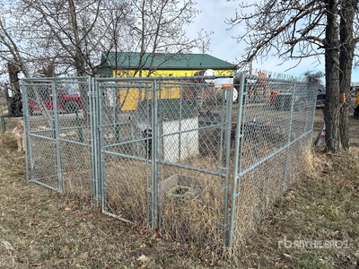 152 in x 145 in x 66 in Two Pen Dog Kennel