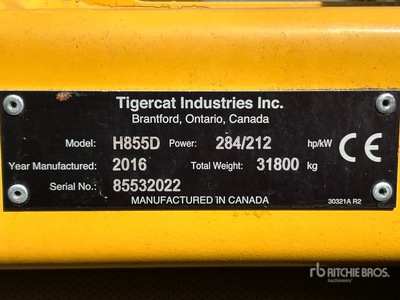 2016 Tigercat H855D Procesador