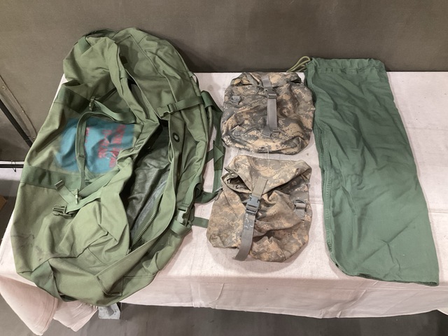 (23) Duffel Bags, (50) Barracks Bags & (43) Sustainment Pouches