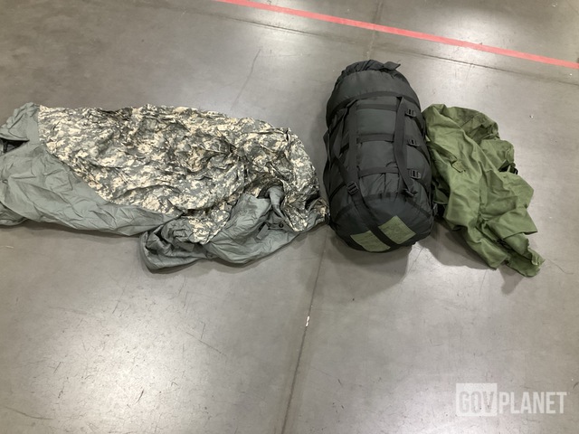 (5) ICS Improved Combat Shelters, (20) Duffel Bags & Assorted Items