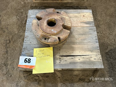 Quantity of (2) M 40 Wheels Weights Tractor Weights