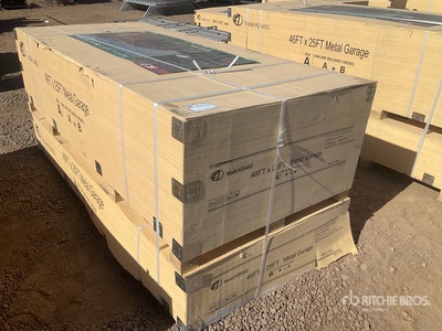 2026 KJ K2545G 25 ft x 45 ft Metal Garage Storage Building (Unused)