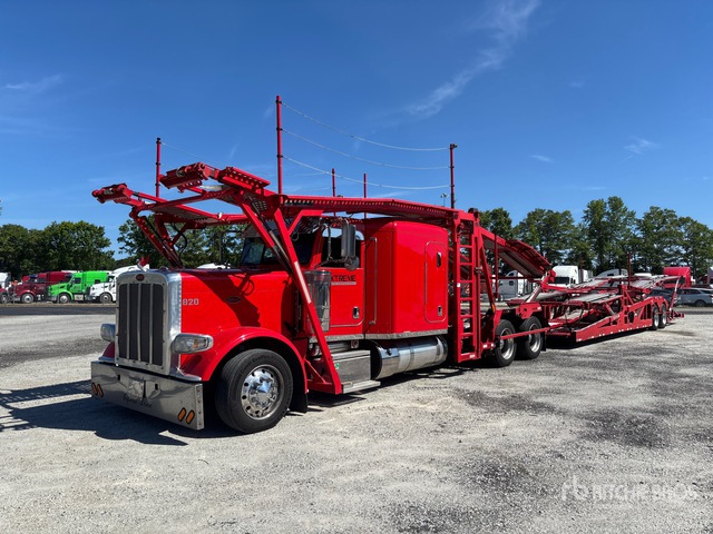 2018 Peterbilt 389 6x4 Sleeper Car Carrier Truck