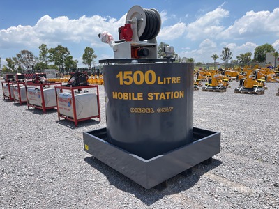 2026 1500L 1500 L Skid Mounted Steel Diesel Tanque para Combustible (Sin Usar) / Benzinetank (Unused)