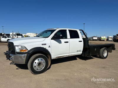2012 Ram 5500 4x4 Crew Cab Flatbed Truck