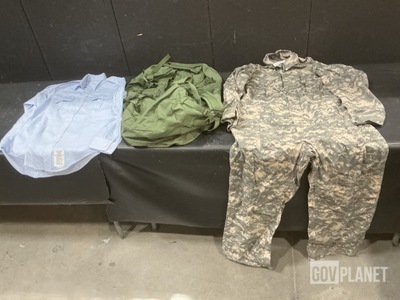 (35) Men’s Shirts, (8) Pairs of Mechanic’s Coveralls & Assorted Items