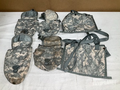 (37) Entrenching Tool Carriers, (75) Canteen Pouches & Assorted Items