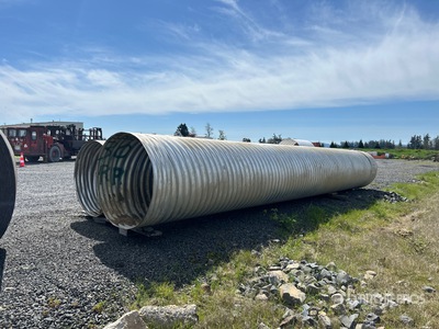 Quantity of (2) 48" Galvanized Steel Culvert Pipe Varios. Industrial