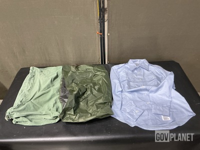 (40) Men’s Shirts, (28) Clothing Bags, (57) Barracks Bags & Assorted Items