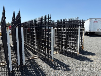 Quantity of (10) Black Iron 24 ft x 6 ft Schermen