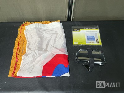 (22) Sign Holders, (1) Flag, (1) Pilot's Clipboards & Assorted Items
