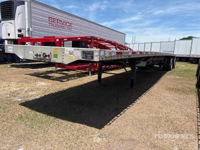 2012 Transcraft Eagle 48 ft T/A Spread Axle Flatbed Trailer