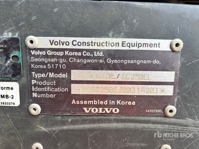 2021 Volvo EC250EL Tracked Excavator