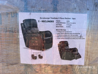 Quantity of (2) BarcaLounger Treadway II Power Recliner (Unused)