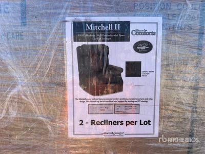 Quantity of (2) BarcaLounger Mitchell II Power Recliner (Unused)