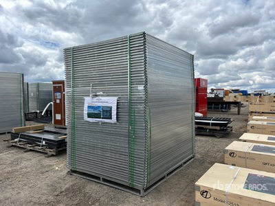 Quantity of (117) 2026 Can Industrial 6 ft x 8 ft Galvanized Temporary Site Fence (Unused)