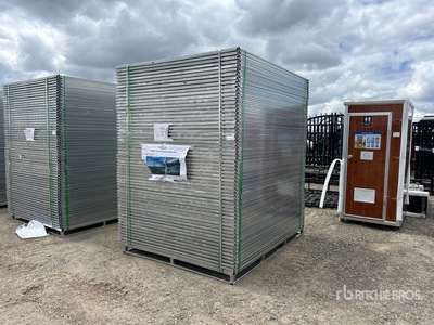 Quantity of (117) 2026 Can Industrial 6 ft x 8 ft Galvanized Temporary Site Fence (Unused)