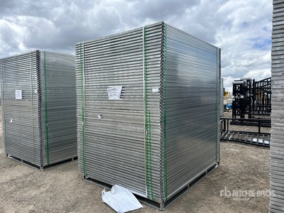 Quantity of (117) 2026 Can Industrial 6 ft x 8 ft Galvanized Temporary Site Fence (Unused)