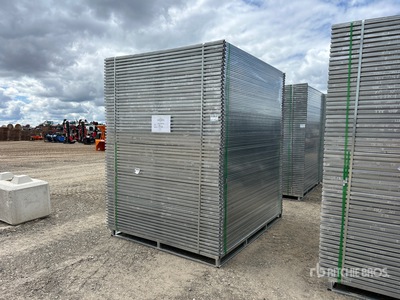 Quantity of (117) 2026 Can Industrial 6 ft x 8 ft Galvanized Temporary Site Fence (Unused)