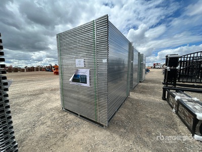 Quantity of (117) 2026 Can Industrial 6 ft x 8 ft Galvanized Temporary Site Fence (Unused)