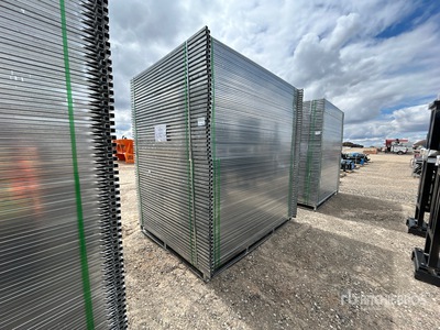 Quantity of 2026 Can Industrial 6 ft x 8 ft Galvanized Temporary Site Fence (Unused)
