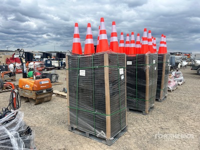 Quantity of (250) 28" PVC Traffic Cones Traffic Cones (Unused)