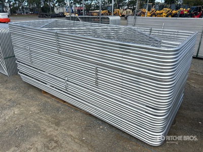Quantity of (35) 2026 BYT GMSGTE317 3 m x 1.17 m Galvanized Mesh Cancello per recinto bestiame (Unused)