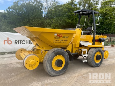 2000 Thwaites Mach 155 5 ton 4x4 Swivel w/Rail Wheel Equipment dumper