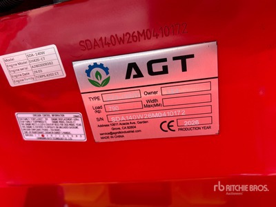 2026 AGT SDA140W Chargeuse sur roues (Unused)