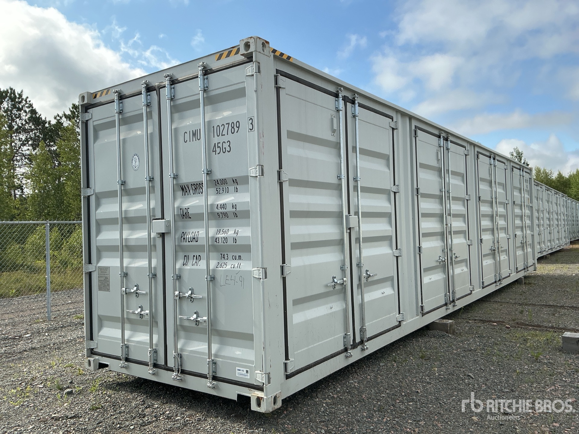 2025 40 ft High Cube Multi-Door Storage Container
