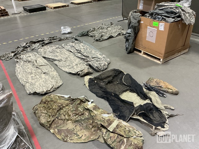 (3) LiteFighter Shelters, (29) Bivy Covers, (16) Tarpaulins & Assorted Items